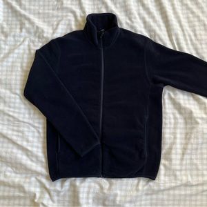 Uniqlo Navy Fleece Long-Sleeve Full-Zip Jacket